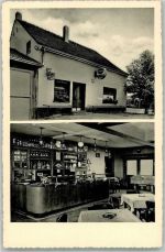 50667 W5000 Köln Dünnwald 907 Foto AK Gasthaus Kratzeberg Gastraum Tresen Zeisbuschweg 51-53
