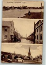 63477 W6457 Dörnigheim Foto AK Main Dorfstraße Kirche