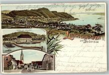 71634 W7140 Ludwigsburg , Württ 1906 Lithographie Hafen Zollamt
