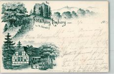 32361 W4994 Preußisch Oldendorf 1900 Lithographie Forsthaus Limberg