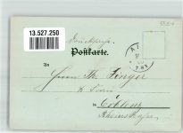56859 W5584 Alf 1900 Lithographie / Mondschein Gasthaus Waldfrieden Gruss von der Mosel