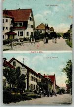 79730 W7886 Murg , Baden Gebrauchsspuren An der Landstraße Am Bahnhof Gasthaus Stempel Überwachungstelle Waldshut