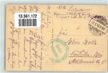 14943 O1711 Trebbin 1918 - Marktplatz mit Kirche