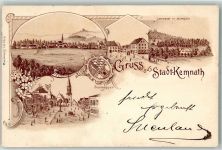95478 W8584 Kemnath 1899 Lithographie Stadtwappen Lichtenhof Anzenstein