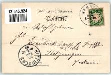 95478 W8584 Kemnath 1899 Lithographie Stadtwappen Lichtenhof Anzenstein