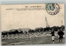 52000 Chaumont Foto AK Sportplatz Gymnastikfest Briefmarke Bildseite