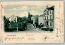 99880 O5812 Waltershausen , Thür 1901 Gebrauchsspuren Bahnhofstraße Villen