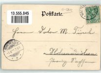 99880 O5812 Waltershausen , Thür 1901 Gebrauchsspuren Bahnhofstraße Villen
