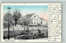 01623 O8260 Lommatzsch 1908 - Gasthaus Schützenhaus Bahnpost Riesa Zug 1239