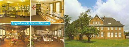 25693 W2220 St. Michaelisdonn KEINE AK Logenhaus Innen-und Aussenansicht Klappkarte Freimaurermuseum