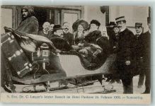 Semmering-Kurort S. Ex. Dr. C. Luegers letzter Besuch im Hotel Panhans 24. Februar 1909 Pferdeschliitten Antisemitismus
