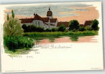 W7752 Reichenau , Baden Nr. 11 Insel Reichenau sign. F. Hübsch Velten 1897 Lithographie / Künstlerkarte