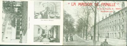 54000 Nancy KEINE AK Hotel La Maison de Famille Innen-und Aussenansicht Klappkarte