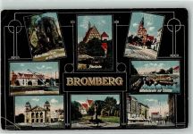 Bromberg Bydgoszcz Gebrauchsspuren Mutter Gottes Grotte Pfarrkirche Dreifaltigkeitskirche Wilhelmsbrücke Schleuse Theaterplatz Kaiserliche Post Stadttheater Bogenspanner Theatergarten Boot Bahnpost