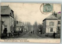 08220 Fraillicourt 1905 Foto AK Route Nationale Briefmarke auf Bidlseite