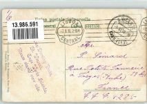 Mindelo 1910 Foto AK Tracht Waschfrauen Briefmarke Bildseite