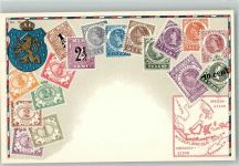 Conakry Konakry Lithographie Wappen Briefmarkenkarte