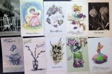 Lot mit 21 AK oft Gebrauchsspuren Ostern Posten 21 bis 100 AK