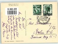 W1000 Berlin Mitte Portrait des Führers Männer der Zeit Nr. 91 Fotograf Marx Sonderstempel Führers Geburtstag Hitler 1938 Gebrauchsspuren