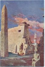 1910/20 - Luxor, Der Obelisk und der Tempel,sign. R. Carl