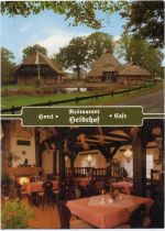 19230 O2821 Moraas um 1990 - Moraas, Hotel, Restaurant, Cafe, Heidehof, Reetdachhäuser, Teich, Kamin,Hotelprospekte Deutschland AKU1
