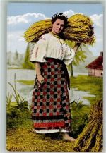 Tracht Bäuerin Kleinrussland Trachten Ukraine Foto AK