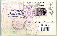 8380 Rax 1956 Foto AK Hüttenstempel Karl-Ludwig-Haus