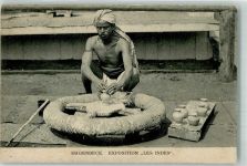 W2000 Stellingen Völkerschau Exposition Les Indes Nr. 21 Töpfer Handwerk Zoo 1910