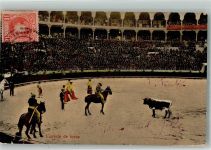 Stierkampf Arena Marke bildseitig Motiv Spanien Foto AK