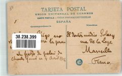 Fuenterrabia Hondarribia 1912 Foto AK Burg Castillo de Carlos V. Marke Bildseitig