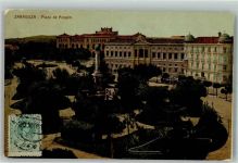Saragossa Zaragoza 1911 Foto AK Plaza de Aragon Marke bildseitig