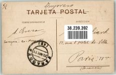 Saragossa Zaragoza 1911 Foto AK Plaza de Aragon Marke bildseitig