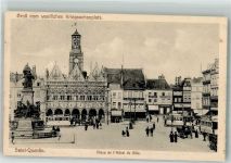 02100 Saint-Quentin Foto AK Denkmal Rathaus Straßenbahn