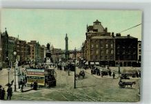 Dublin Foto AK Denkmal Straßenbahn Sackville Street