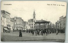 Charleroi Foto AK Postamt Place du Sud