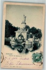 Aranjuez 1902 Foto AK Denkmal Fuente de Hercules Marke bildseitig