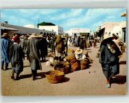 Djerba 1982 Foto AK Tracht Marktszene