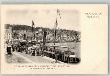 14360 Trouville-sur-Mer Foto AK Hafen Le Quai Joinville