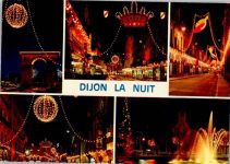 21000 Dijon - Nachtaufnahmen bunte Straßenbeleuchtung