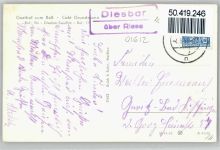 01612 O8401 Diesbar-Seußlitz - Fluss Schiff Feld Baum Haus