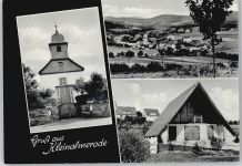 37213 W3430 Kleinalmerode - Kirche, Gesamtansicht, Siedlung