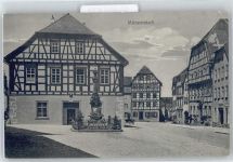 97702 W8732 Münnerstadt - Marktplatz , Marke entfernt
