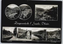 07924 O6557 Ziegenrück , Thür - Promenade, Rathaus, Schwimmbad, Gesamtansicht