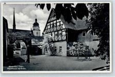 04639 O7422 Gößnitz , Thür - Pfarrhaus, Kirche