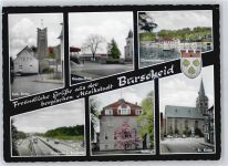 51399 W5093 Burscheid , Rheinl - Kirche, Goetze-Werk, Diepentalsperre, Rathaus, Autobahn