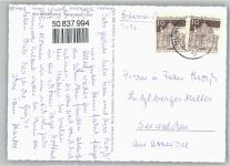 51399 W5093 Burscheid , Rheinl - Kirche, Goetze-Werk, Diepentalsperre, Rathaus, Autobahn