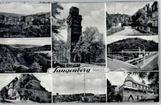 42549 W5620 Langenberg , Rheinl - Blick vom Frohnberg, Dellbachtal, Bürgerhaus, Sender, Schwimmbad, Bismarckturm, Krankenhaus Marienheide