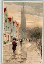 sign F. Coenraets Nr. 3 - Stadtbild 1900 AK Künstler Lithographie