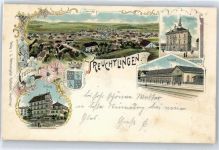 91757 W8830 Treuchtlingen - Schloß, Bahnhof, Rathaus, Wappen