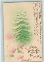 Weihnachten - Tannenbaum AK Reliefdruck 1904 Prägedruck